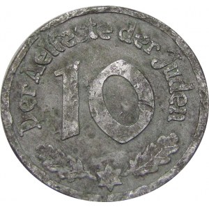 Getto Łódź, 10 fenigów 1942, TYP I, Łódź, RZADKIE