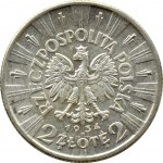 II RP, J. Piłsudski, 2 złote 1934, Warszawa, UNC