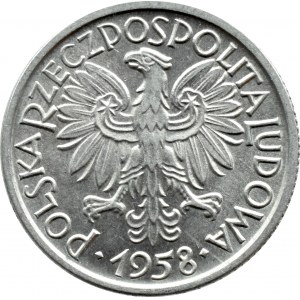 PRL, Jagody, 2 złote 1958, Warszawa, PIĘKNE