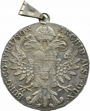 Austria, Maria Theresa, thaler 1780, Vienna, with pendant