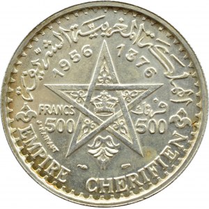 Maroc, Mohammed V, 500 Francs 1956 (1376), Paris