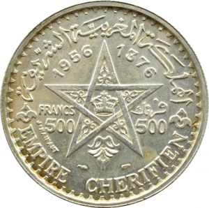 Morocco, Mohammed V, 500 Francs 1956 (1376), Paris