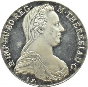 Austria, Maria Theresa, thaler 1780, Vienna, new minting, mirror stamp, UNC