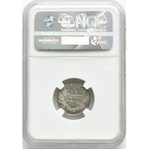 Powstanie Listopadowe, 10 groszy 1831 K.G., łapy orła zgięte, NGC MS63