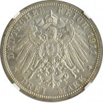 Niemcy, Schaumburg-Lippe, Georg, 3 marki 1911, Berlin, NGC MS62