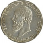 Niemcy, Schaumburg-Lippe, Georg, 3 marki 1911, Berlin, NGC MS62