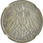 Niemcy, Schaumburg-Lippe, Georg, 3 marki 1911, Berlin, NGC MS62
