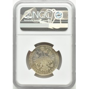 Austria, Franciszek Józef I, 1 floren 1861 A, Wiedeń, NGC MS63