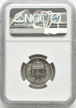 Austria-Hungary, Franz Joseph I, crown 1915 KB, Kremnica, NGC MS63