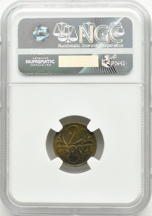 II RP, 2 pennies 1923, Warsaw, NGC MS63