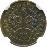 II RP, 2 grosze 1923, Warszawa, NGC MS63