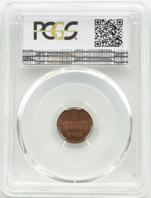 Finland/Russia, Nicholas II, 1 penni 1902, Helsinki, PCGS MS64RB