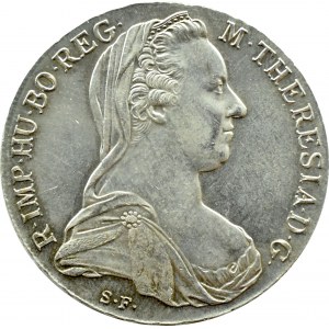 Austria, Maria Teresa, talar 1780, Wiedeń, nowe bicie, stempel zwykły, UNC