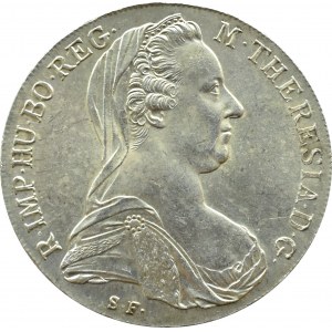Austria, Maria Teresa, talar 1780, Wiedeń, nowe bicie, stempel zwykły, UNC
