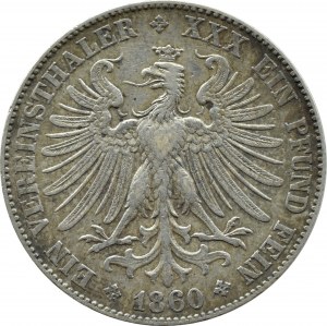 Germany, Frankfurt, thaler 1860, Frankfurt