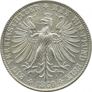 Germany, Frankfurt, thaler 1860, Frankfurt