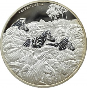 Niue, Elizabeth II, $2 2016, Zebras, UNC