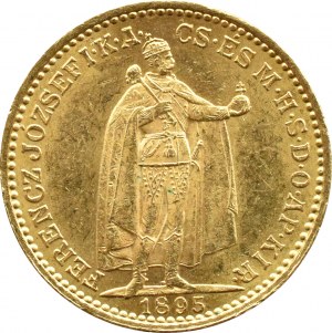 Austria-Hungary, Franz Joseph I, 20 crowns 1895, Kremnica, UNC-.