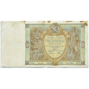 II RP, 50 złotych 1925, seria AM, Warszawa, RZADKIE