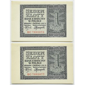 General Government, lot 1 gold 1941 consecutive numbers, BC series, Krakow