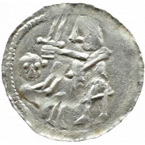 Władysław II Wygnaniec (1138-1146), denar - Orzeł i Zając, DUŻY MIECZ, Kraków