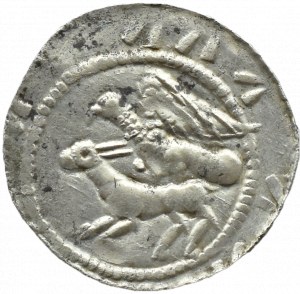 Władysław II Wygnaniec (1138-1146), denarius - Eagle and Hare, LITTLE ORZEL, Kraków