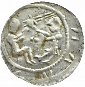 Władysław II Wygnaniec (1138-1146), denarius - Eagle and Hare, LITTLE ORZEL, Kraków