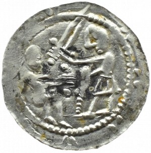 Władysław II Wygnaniec (1138-1146), denarius - Eagle and Hare, KRZYŻ i KULKI, Kraków