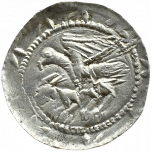 Władysław II Wygnaniec (1138-1146), denar - Orzeł i Zając, DWA MIECZE, Kraków, PIĘKNY