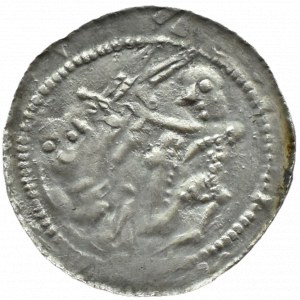 Władysław II Wygnaniec (1138-1146), denar - Orzeł i Zając, DWA MIECZE, Kraków, PIĘKNY