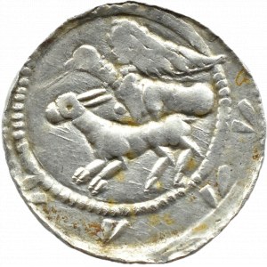Władysław II Wygnaniec (1138-1146), denar - Orzeł i Zając, BEZ OZDOBNIKÓW, Kraków