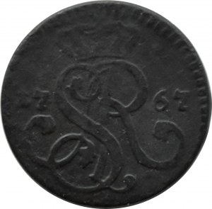 Stanisław A. Poniatowski, grosz 1767 G, Kraków ex-GORZKOWSKI, RZADKI (4)