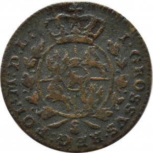 Stanisław A. Poniatowski, grosz 1767 g, Kraków, TRZY JAGÓDKI