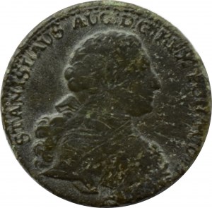 Stanislaw A. Poniatowski, trojak 1766 g, Krakow KING IN ARMOR (PANCER)