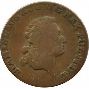 Stanisław A. Poniatowski, trojak 1792 M.V., Warszawa KROPKA PO TRIPLEX