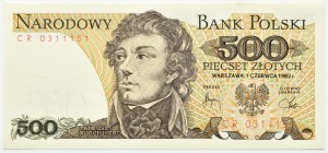 PRL, T. Kosciuszko, 500 gold 1982, CR series, UNC REALLY RARE (L5)
