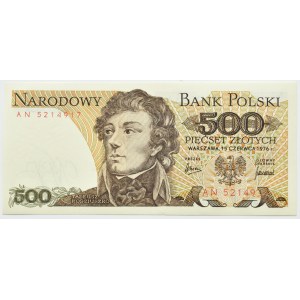 PRL, T. Kościuszko, 500 złotych 1976, seria AN, UNC RZADKIE (L6)