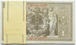 Germany, Empire, 1000 marks 1910, series M, BANK PACKAGE