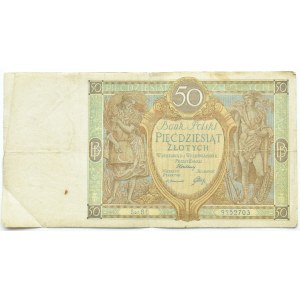 II RP, 50 złotych 1929, seria B.D., RZADSZE