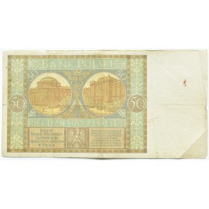 II RP, 50 złotych 1929, seria B.D., RZADSZE