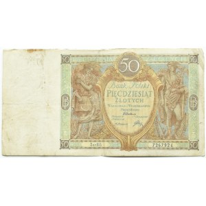 II RP, 50 złotych 1929, seria B.G., RZADSZE