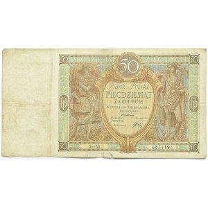 II RP, 50 złotych 1929, seria B.S., RZADSZE