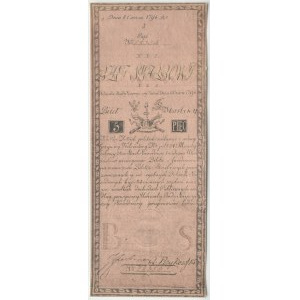 Museum of Papermaking Duszniki Zdrój, REPLICATION of a 5 zloty bill 1794