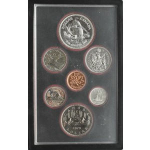 Kanada, oryginalny set monet 1979 w etui i pudełku, PROOF, Ottawa