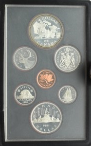 Canada, original 1981 coin set in case and box, PROOF, Ottawa