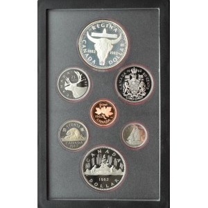 Kanada, oryginalny set monet 1982 w etui i pudełku, PROOF, Ottawa