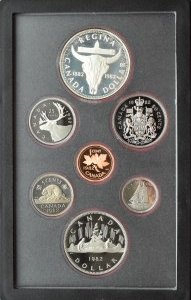 Canada, original 1982 coin set in case and box, PROOF, Ottawa