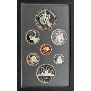 Kanada, oryginalny set monet 1983 w etui i pudełku, PROOF, Ottawa