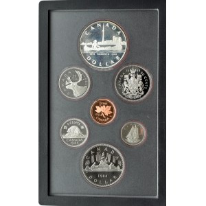 Kanada, oryginalny set monet 1984 w etui i pudełku, PROOF, Ottawa