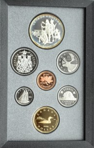 Canada, original 1990 coin set in case and plastic box, PROOF, Ottawa
